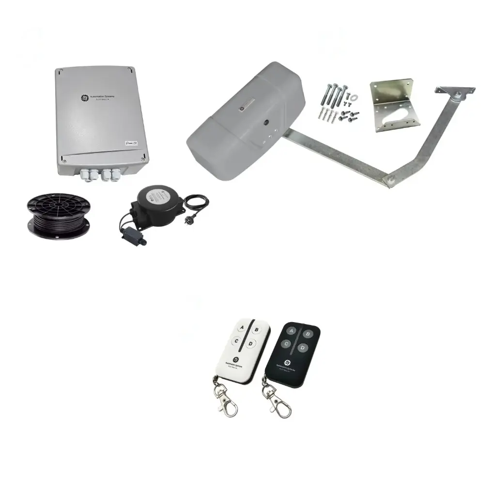 RAPTOR Extra Heavy Duty ITALIAN Low Voltage 24V Automatic Swing Driveway Gate Opener 24 Volt Kit ROBUST Heavy Duty Design BASE KIT