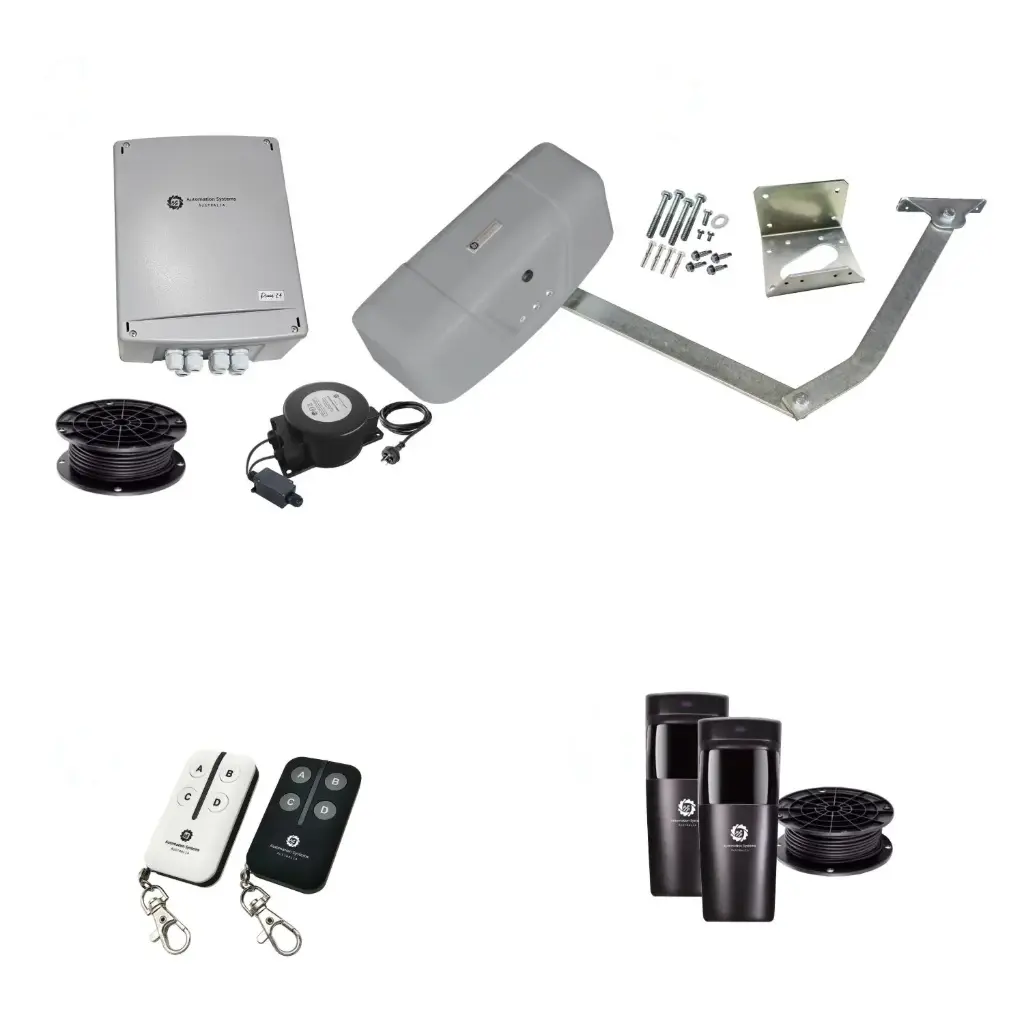 RAPTOR Extra Heavy Duty ITALIAN Low Voltage 24V Automatic Swing Driveway Gate Opener 24 Volt Kit ROBUST Heavy Duty Design for Trade Installers