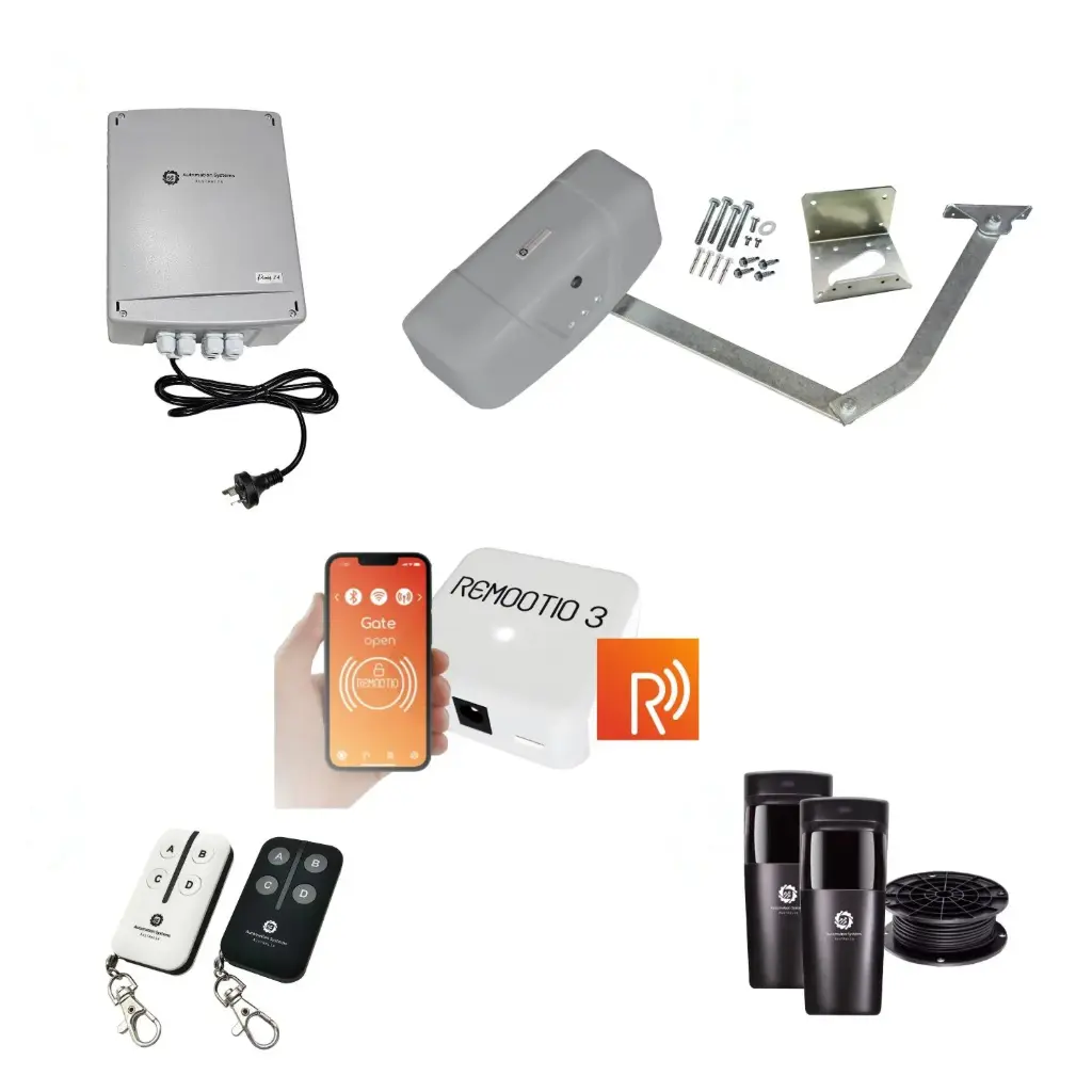 Remootio RAPTOR Extra Heavy Duty ITALIAN Electric 24V Low Voltage Automatic Swing Driveway Gate Opener Kit ROBUST Heavy Duty Design