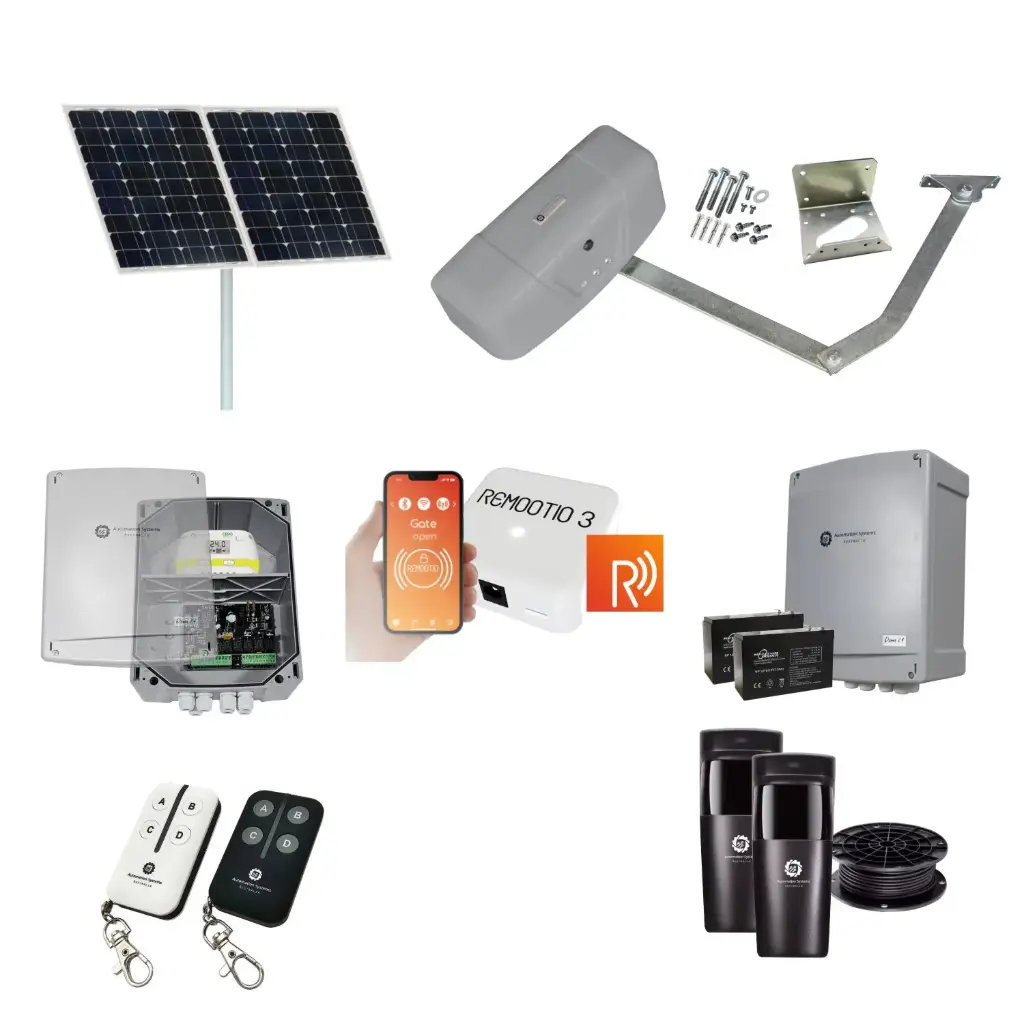 Remootio RAPTOR Extra Heavy Duty ITALIAN Solar Powered Automatic Swing Driveway Gate Opener 24 Volt Kit ROBUST Heavy Duty Design