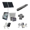 AXO 3 Super Duty Commercial Solar Powered Automatic Single Swing Driveway Gate Opener 24 Volt Kit ROBUST Heavy Duty Design for Trade Installers