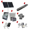 AXO 5 Super Duty Commercial Solar Powered Automatic Single Swing Driveway Gate Opener 24 Volt Kit ROBUST Heavy Duty Design for Trade Installers