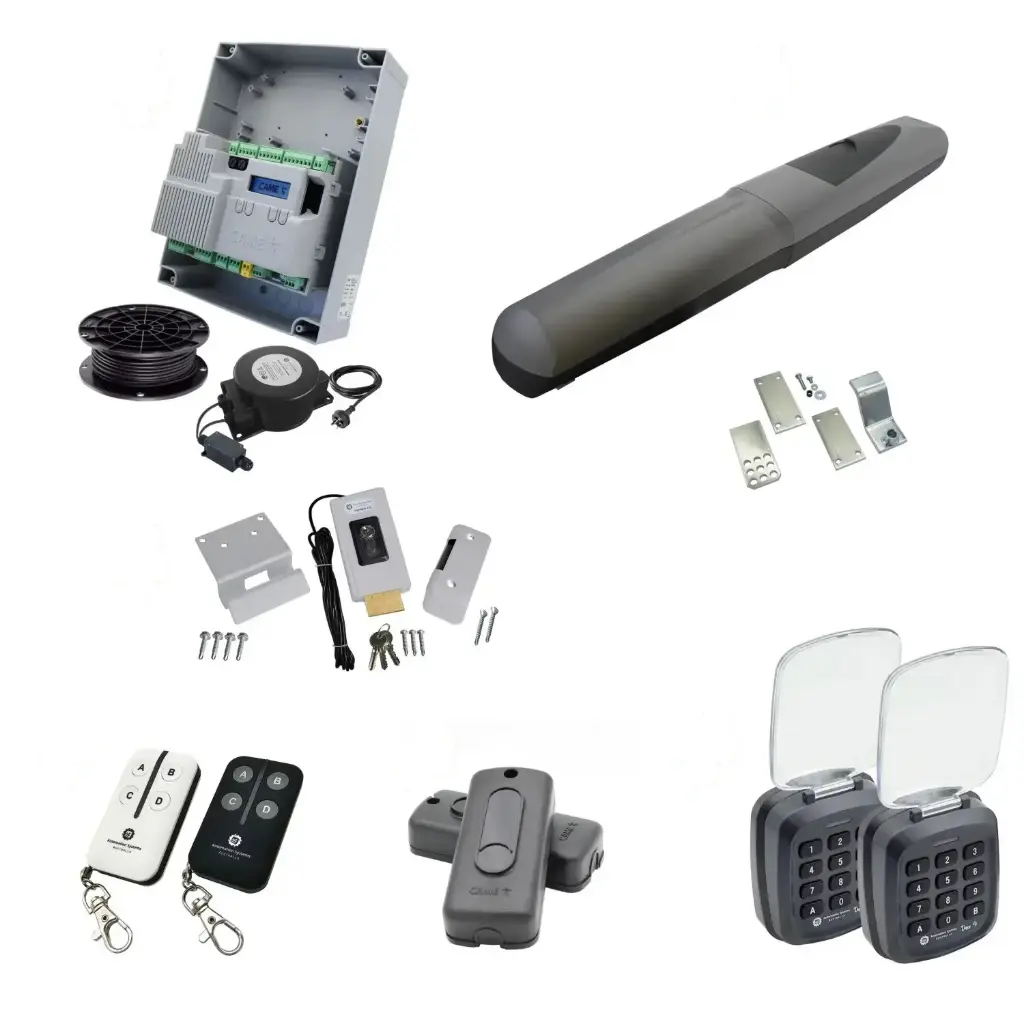 Single Swing Gate Automation Access Pro Kit Super Duty Linear Actuator with Limit Stops and Encoder Made in Italy 