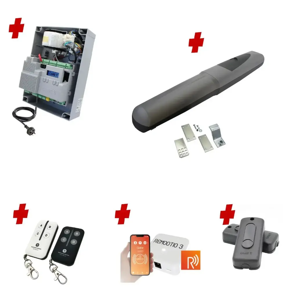 Single Swing Gate Automation Remootio Kit Super Duty Linear Actuator with Limit Stops and Encoder Made in Italy