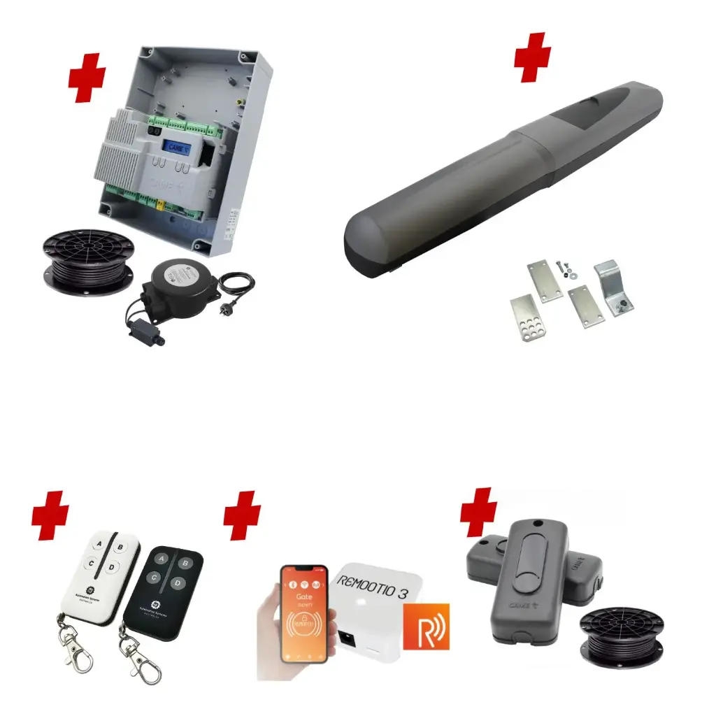 Single Swing Gate Automation Remootio Kit Super Duty Linear Actuator with Limit Stops and Encoder Made in Italy
