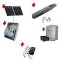 Solar Powered Single Swing Gate Automation Base Kit Super Duty Linear Actuator with Limit Stops and Encoder Made in Italy
