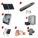 Solar Powered Single Swing Gate Automation Remootio Kit Super Duty Linear Actuator with Limit Stops and Encoder Made in Italy