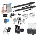 Low Voltage Automatic Double Swing Driveway Gate Opener 24 Volt Kit ROBUST Slimline Design with Wifi Mobile App Control and Keypad Entry