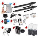 Low Voltage Automatic Double Swing Driveway Gate Opener 24 Volt Kit ROBUST Slimline Design with Wifi Mobile App Control and Keypad Entry