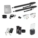 Low Voltage Automatic Double Swing Driveway Gate Opener 24 Volt Kit ROBUST Slimline Compact Design with Keypad Pin Code