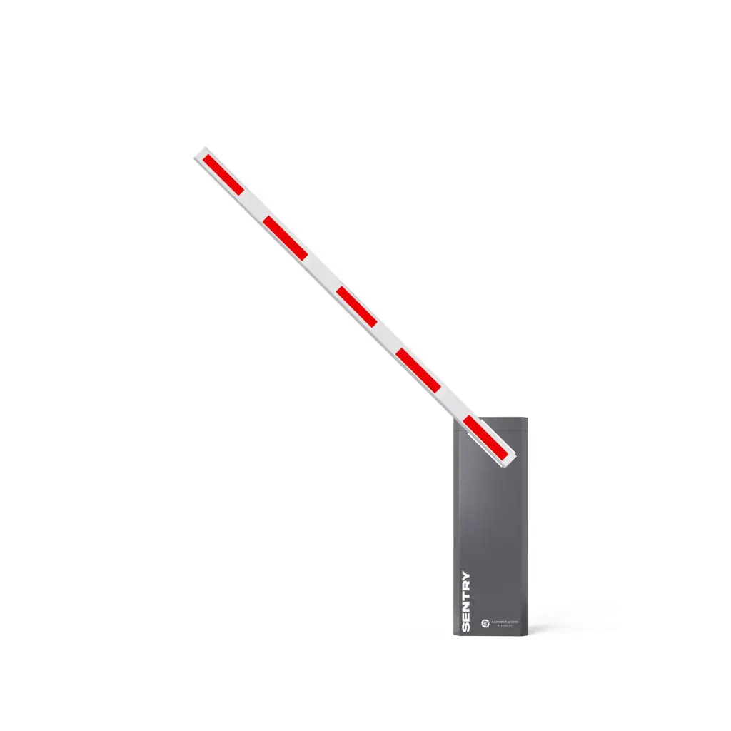Right Side SENTRY BRUSHLESS Electric 24V Low Voltage Automatic Boom Barrier Gate High Duty Cycle Suitable for Parking Depot Yards Caravan Park offices 