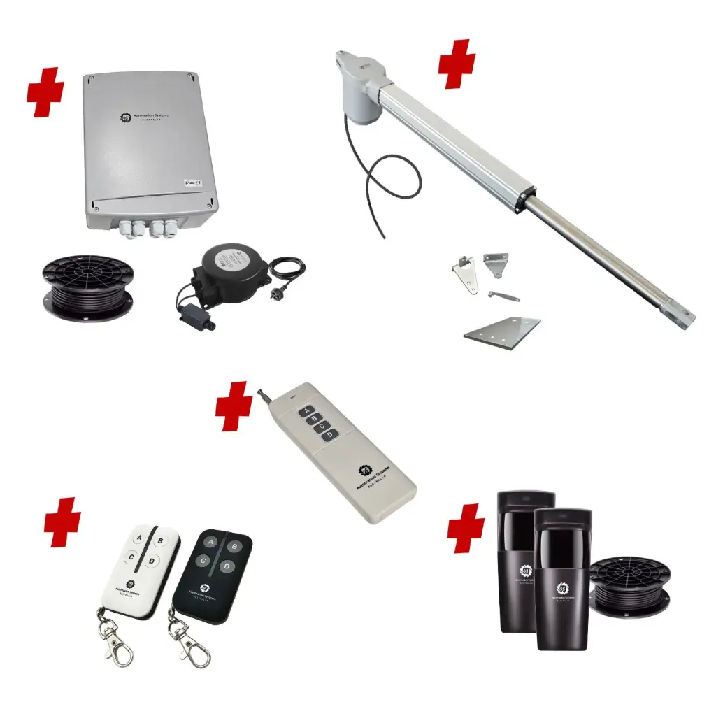 Viper 5 Long Stroke ITALIAN Low Voltage Farm Gate 24V Automatic Rural Swing Driveway Gate Opener 24 Volt Kit ROBUST Heavy Duty Design for Trade Installers