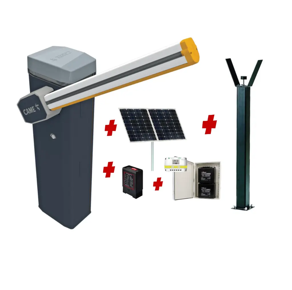 CAME Gard 6m Solar Low Voltage Automatic Boom Barrier Gate High Duty Cycle Suitable for Parking Depot Yards Caravan Park offices with Loop Detector