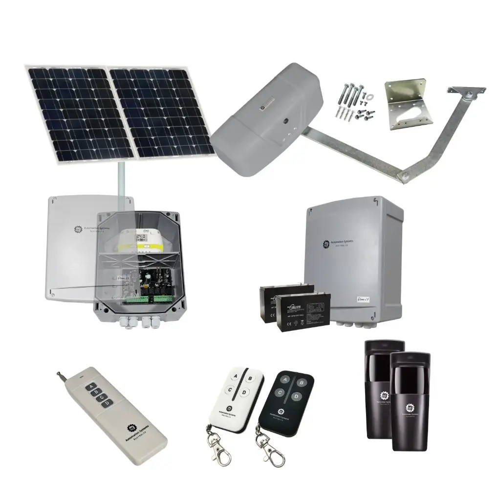 RAPTOR Extra Heavy Duty ITALIAN Solar Powered Farm Gate Automatic Rural Swing Driveway Gate Opener 24 Volt Kit ROBUST Heavy Duty Design