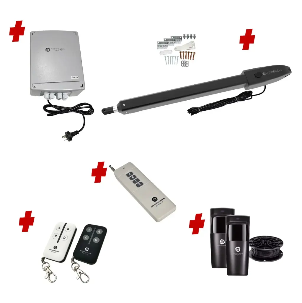 Orion LS Electric Farm Gate 24V Automatic Rural Swing Driveway Gate Opener 24 Volt Kit ROBUST Heavy Duty Design 