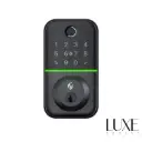 Flinders Deadbolt (Black) Digital Entrance Lock with Mobile APP (Bluetooth, Fingerprint, EM Card) IP55 Weather Resistance
