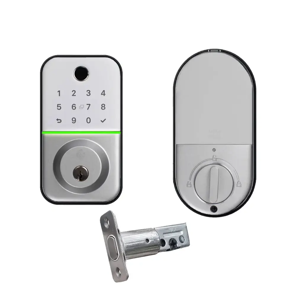 Flinders Deadbolt (Silver) Digital Entrance Lock with Mobile APP (Bluetooth, Fingerprint, EM Card) IP55 Weather Resistance