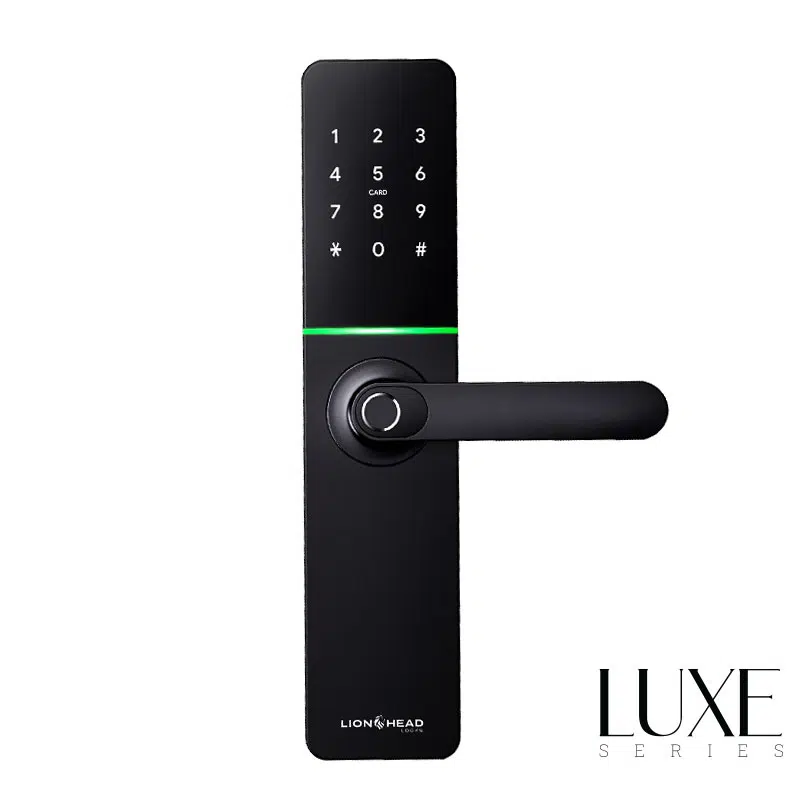 Enmore (Black) With Built In WiFi Digital Entrance Lock with Mobile APP (Bluetooth, Wi-Fi, Fingerprint, EM Card) IP55 Weather Resistance