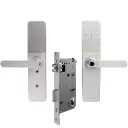 Enmore (Silver) With Built In WiFi Digital Entrance Lock with Mobile APP (Bluetooth, Wi-Fi, Fingerprint, EM Card) IP55 Weather Resistance