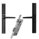 Aspen Slimline (Black) Digital Entrance Lock with Mobile APP (Bluetooth, Fingerprint, EM Card) IP66 Front Side Weather Resistance