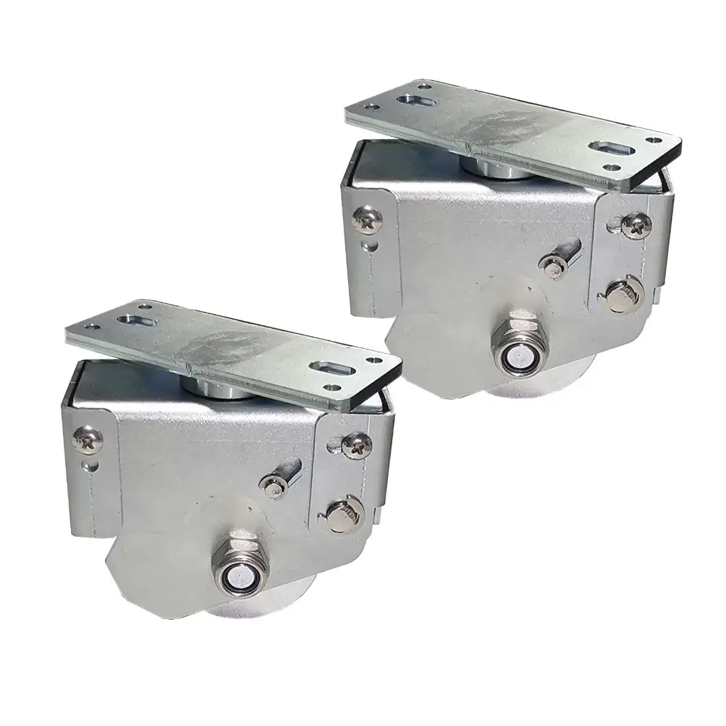 Pair of (SLM Panel) Screw On Surface Mount TURNING TYPE 360 Degree Radius/Sectional Sliding Gate Wheel R10 U Groove