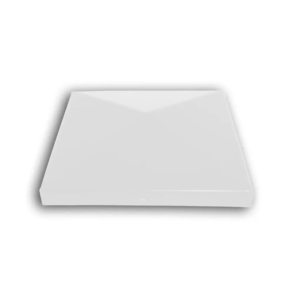 100×100 Pyramid Top Post Cap (Pearl Gloss White) 100mm