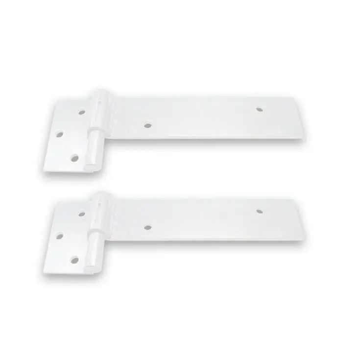 Left Side (Pearl Gloss White) Ball Bearing Strap Hinge for Swing Gate 135mm Strap