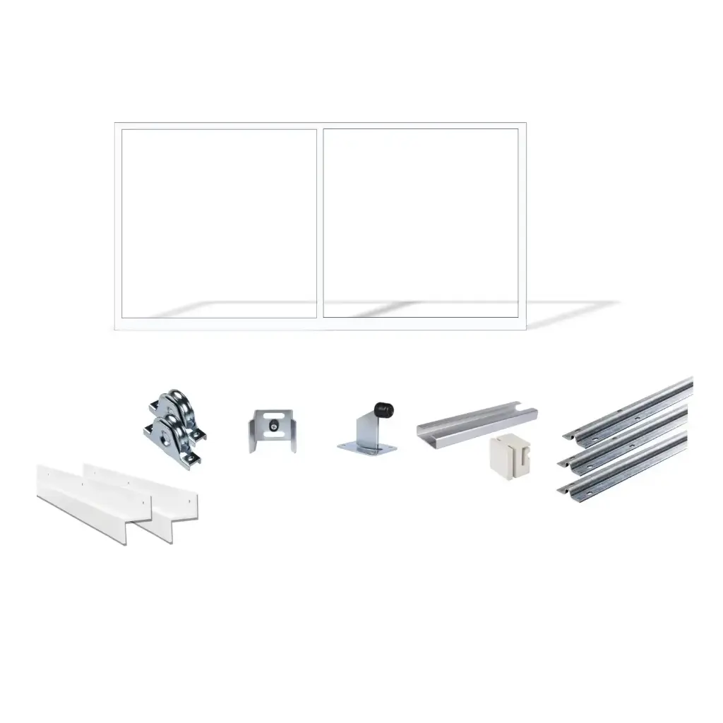 Up to 4200mm / 4.2m Opening (1800mm H) 4.6×1.8m Sliding Driveway Gate Package Cladding Gate Frame (External Cladding) (Pearl Gloss White Powder Coat)