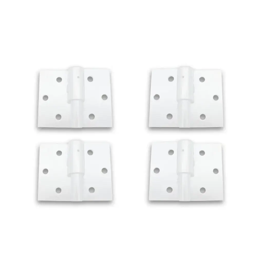 Left and Right Side (Pearl Gloss White) Ball Bearing Standard Lift Off Hinge for Swing Gates