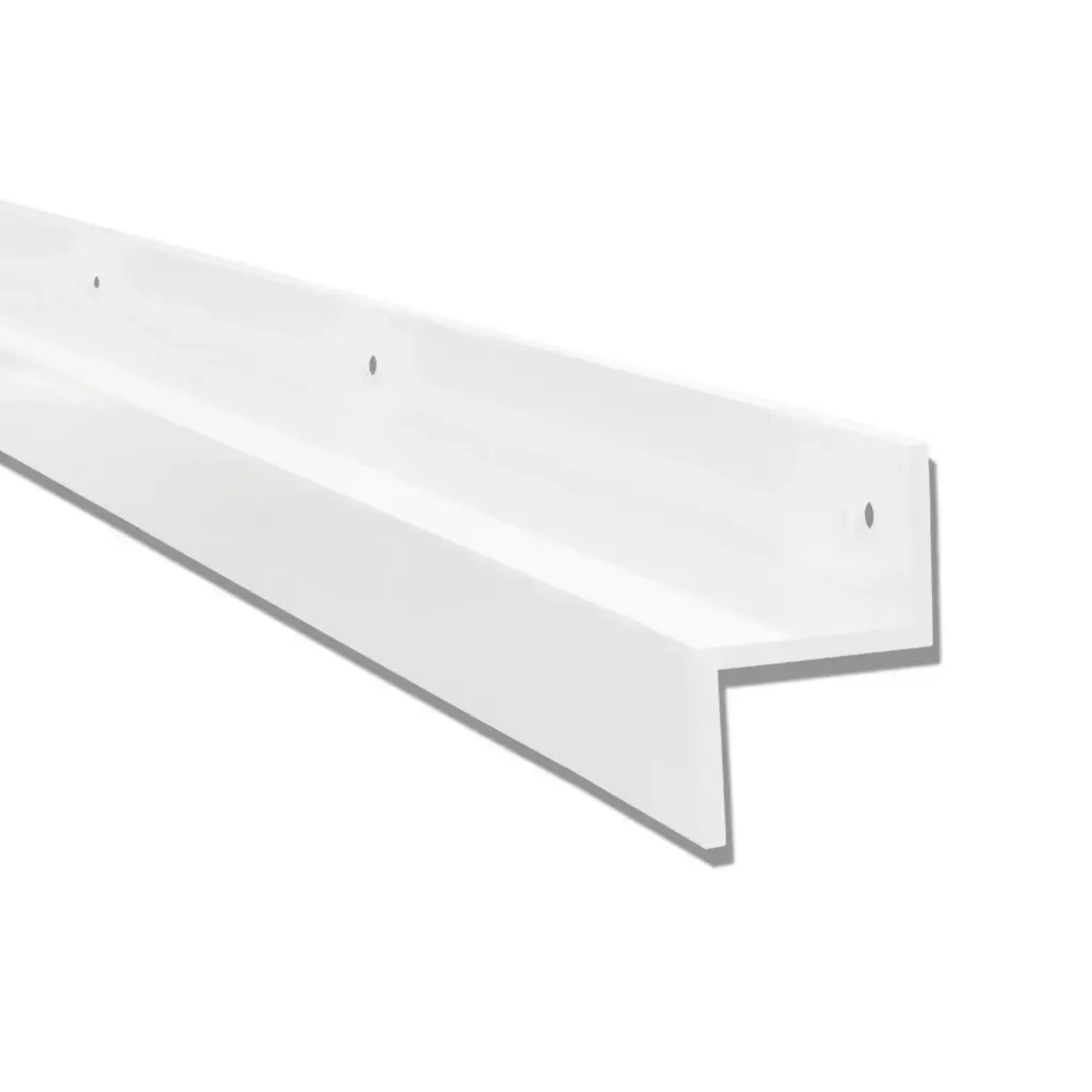 White Cladded Gate Z Profile Rear Mount Guide System 3 Meter Length (Works with Nylon Block System) 
