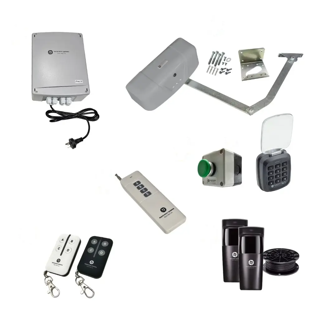 RAPTOR Extra Heavy Duty ITALIAN Electric Farm Gate 24V Automatic Rural Swing Driveway Gate Opener 24 Volt Kit ROBUST Heavy Duty Design ENTRY KEYPAD and EXIT BUTTON KIT