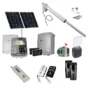 Viper 5 Long Stroke ITALIAN Solar Powered Farm Gate 24V Automatic Rural Swing Driveway Gate Opener Solar Powered Kit ROBUST Heavy Duty Design ENTRY KEYPAD and EXIT BUTTON KIT 