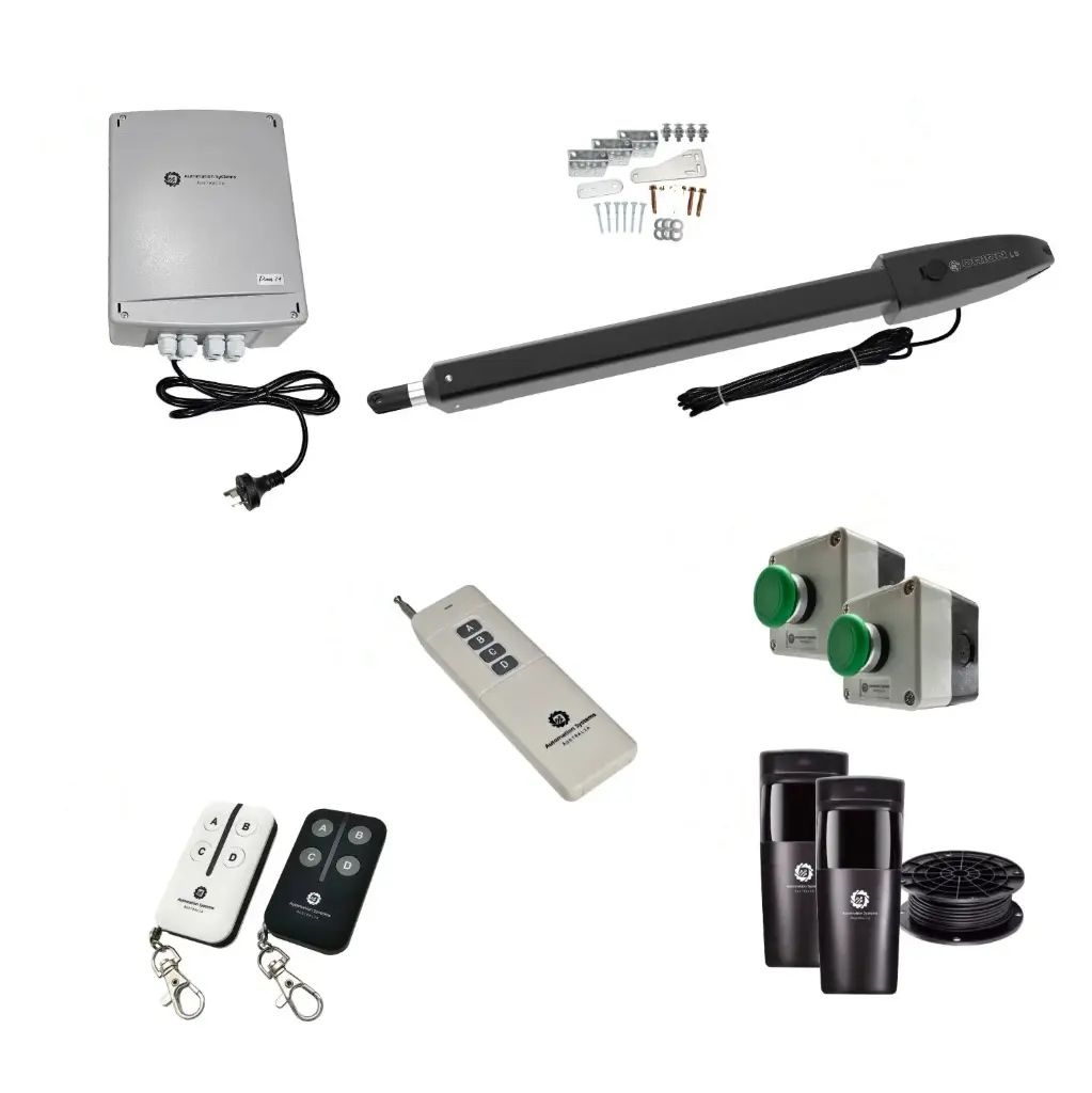 Orion LS Electric Farm Gate 24V Automatic Rural Swing Driveway Gate Opener 24 Volt Kit ROBUST Heavy Duty Design ENTRY and EXIT BUTTON KIT 