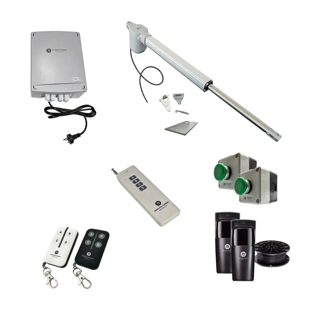 Viper 5 Long Stroke ITALIAN Electric Farm Gate 24V Automatic Rural Swing Driveway Gate Opener 24 Volt Kit ROBUST Heavy Duty Design ENTRY and EXIT BUTTON KIT 