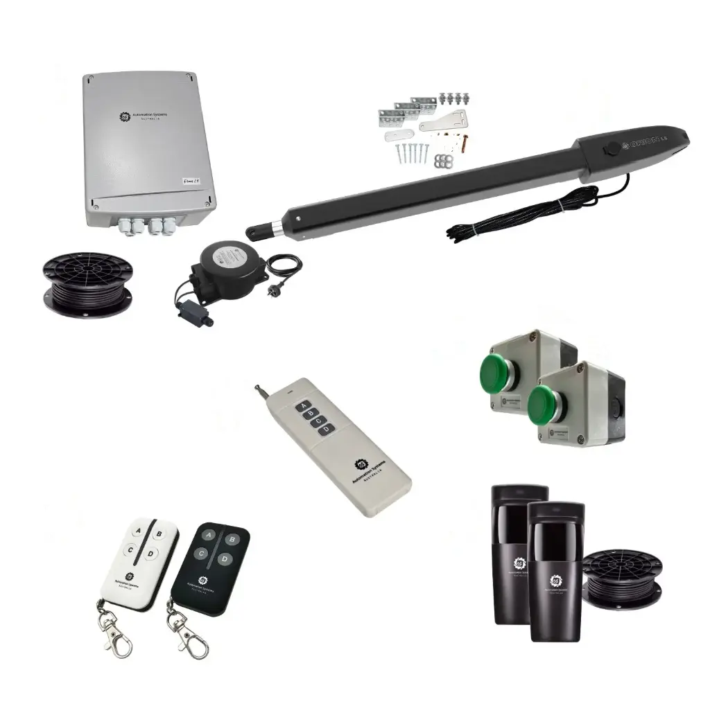 Orion LS Electric Farm Gate 24V Automatic Rural Swing Driveway Gate Opener Low Voltage Kit ROBUST Heavy Duty Design ENTRY and EXIT BUTTON KIT 