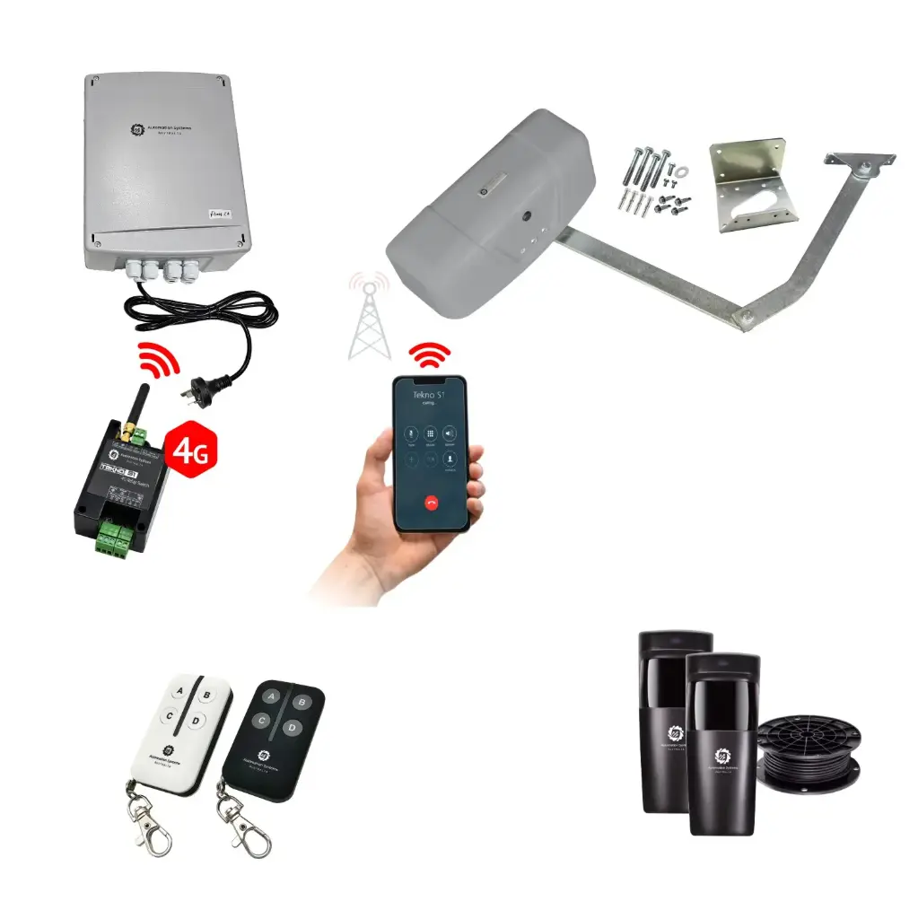 RAPTOR Extra Heavy Duty ITALIAN Electric Farm Gate 24V Automatic Rural Swing Driveway Gate Opener 24 Volt Kit ROBUST Heavy Duty Design with 4G Mobile Control