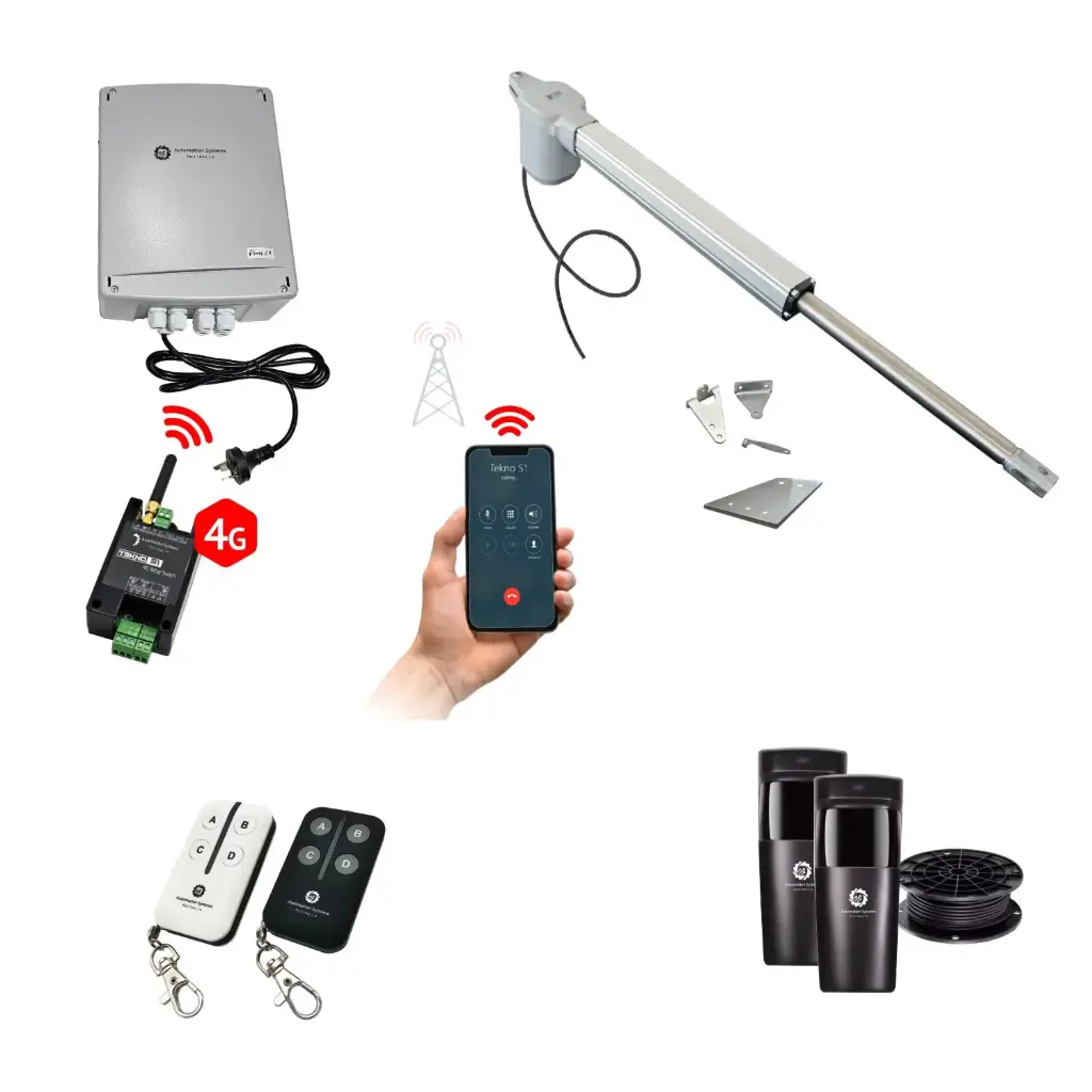 Viper 5 Long Stroke ITALIAN Electric Farm Gate 24V Automatic Rural Swing Driveway Gate Opener 24 Volt Kit ROBUST Heavy Duty Design with 4G Mobile Control