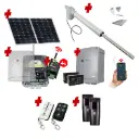 Viper 5 Long Stroke ITALIAN Solar Powered Farm Gate Automatic Rural Swing Driveway Gate Opener 24 Volt Kit ROBUST Heavy Duty Design with 4G Mobile Control