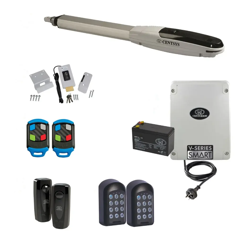 Centsys V500 Smart (240V) Single Swing Gate with TWO keypads and Electric Lock