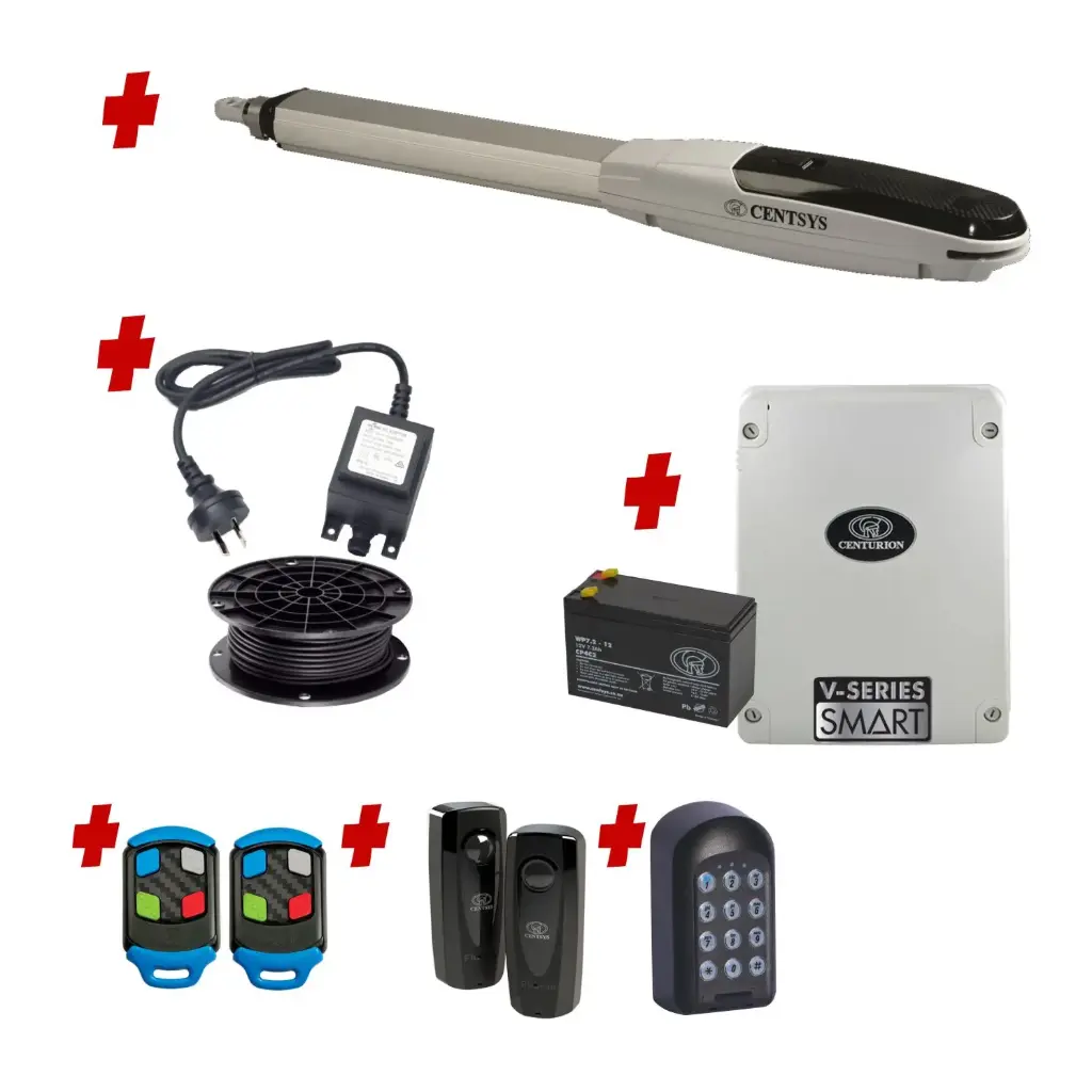 Centsys V500 Smart (24V) Single Swing Gate System with Keypad