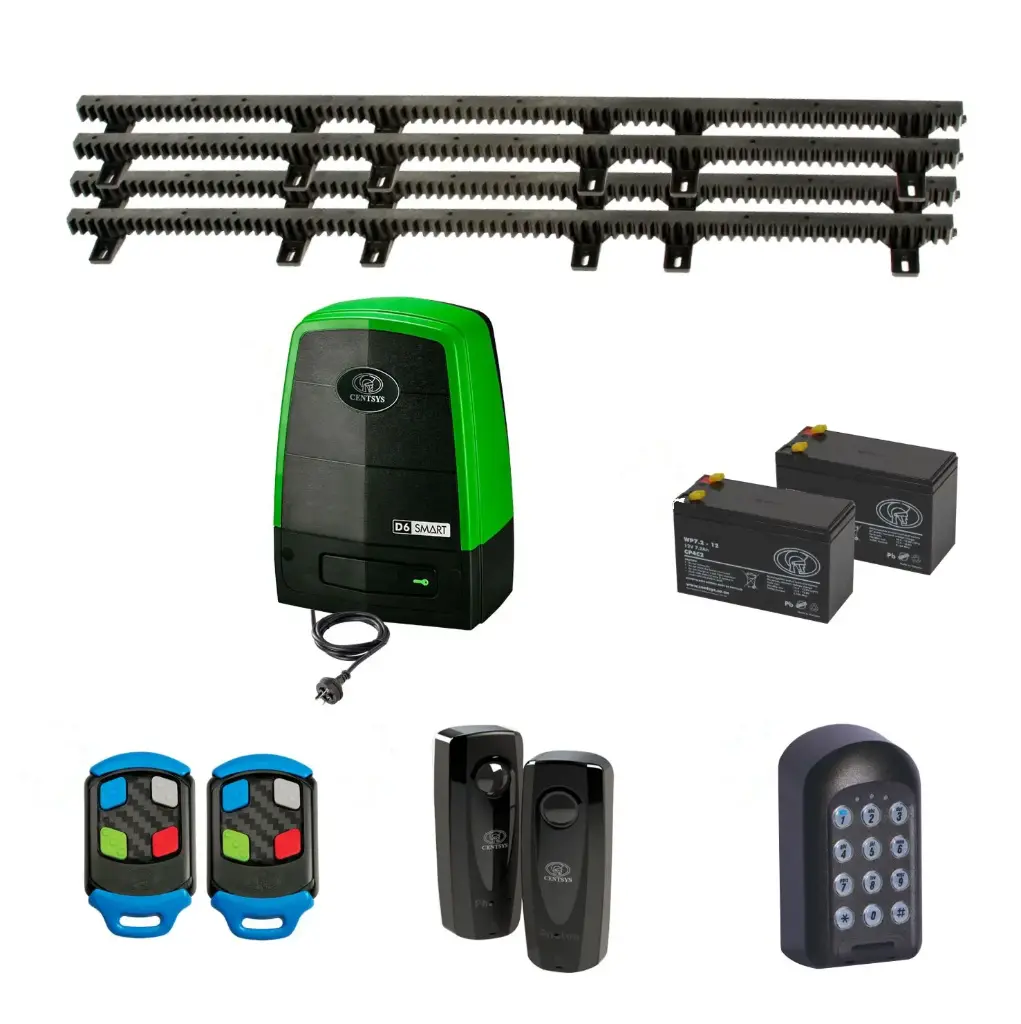 Centsys D6 Smart Commercial Grade (240V) 600KG Sliding Gate System with Entry Keypad