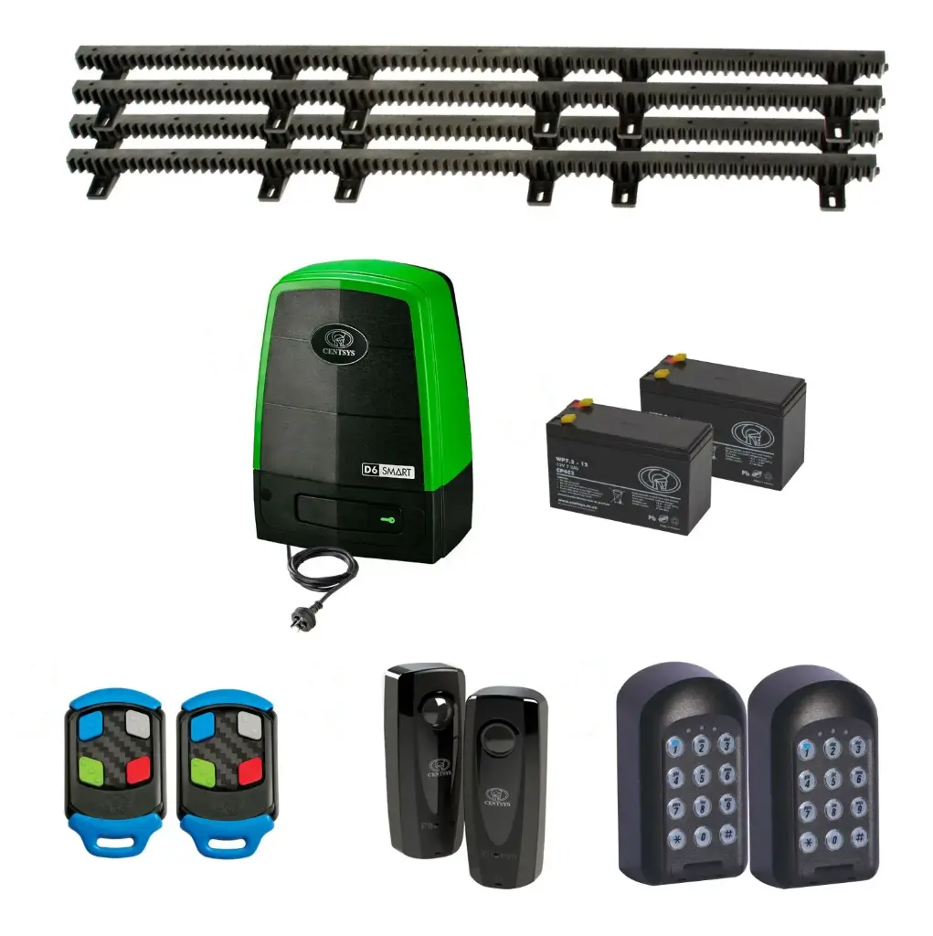 Centsys D6 Smart Commercial Grade (240V) 600KG Sliding Gate System with Entry and Exit Keypad
