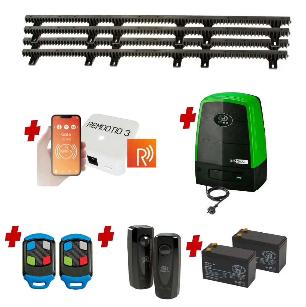 Centsys D6 Smart Commercial Grade (240V) 600KG Sliding Gate System Remootio Kit