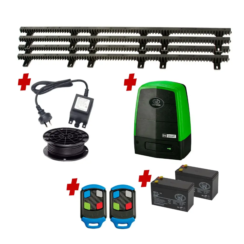 Centsys D6 Smart Commercial Grade (Low Voltage) 600KG Sliding Gate System Base Kit