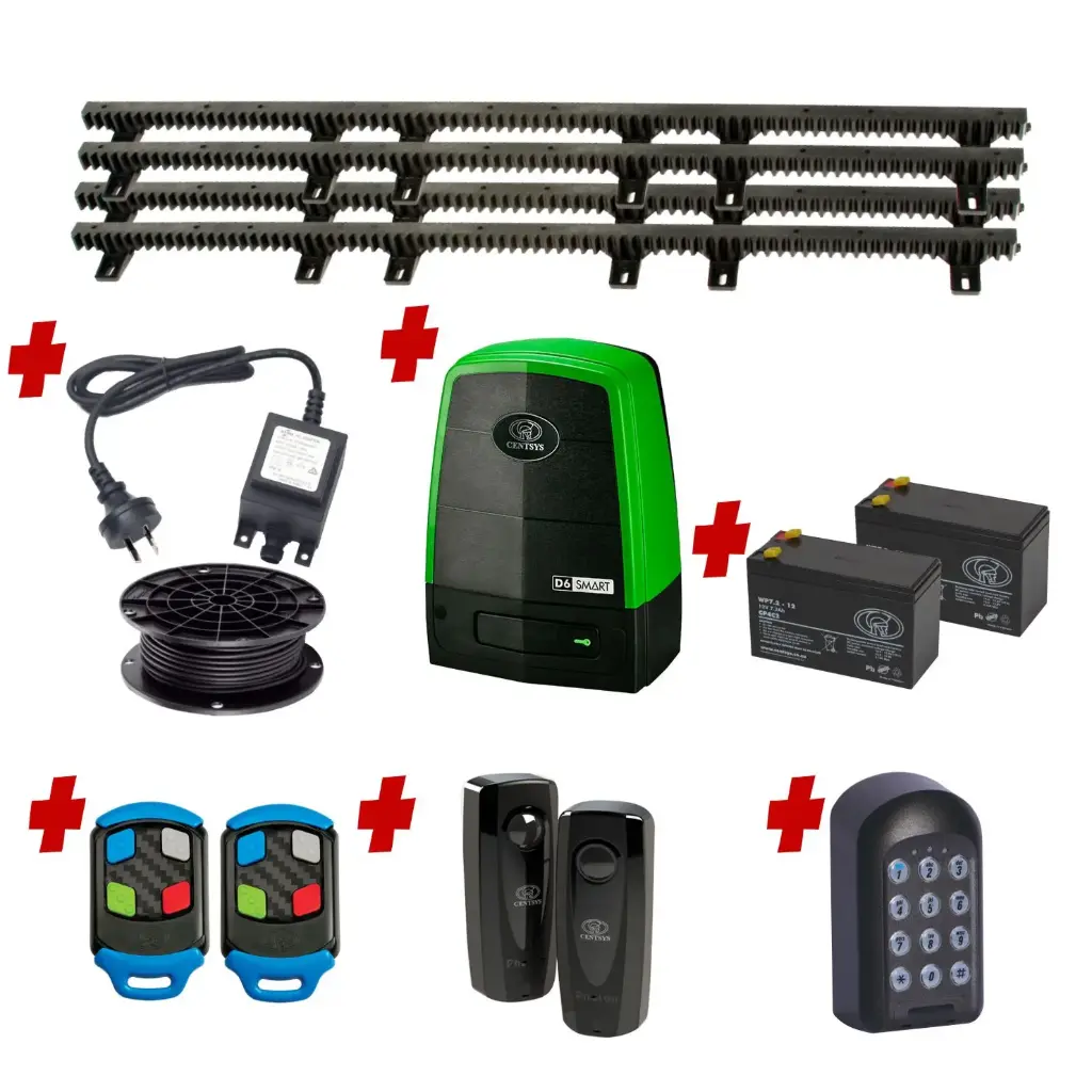 Centsys D6 Smart Commercial Grade (Low Voltage) 600KG Sliding Gate System with Entry Keypad