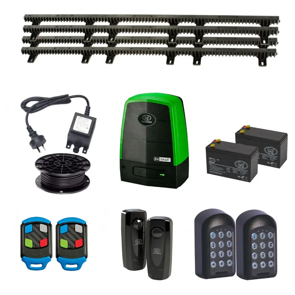 Centsys D6 Smart Commercial Grade (Low Voltage) 600KG Sliding Gate System with Entry and Exit Keypad