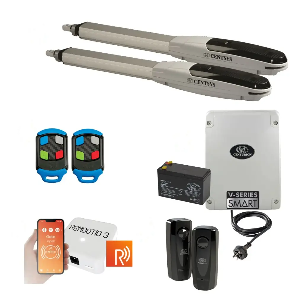 Centsys V500 Smart (240V) Double Swing Gate System Remootio Kit