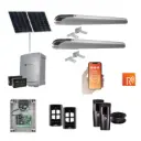 Remootio BOB 5 High Thrust Long Stroke ITALIAN Solar Powered Automatic Double Swing Driveway Gate Opener 24 Volt Kit ROBUST Heavy Duty Design