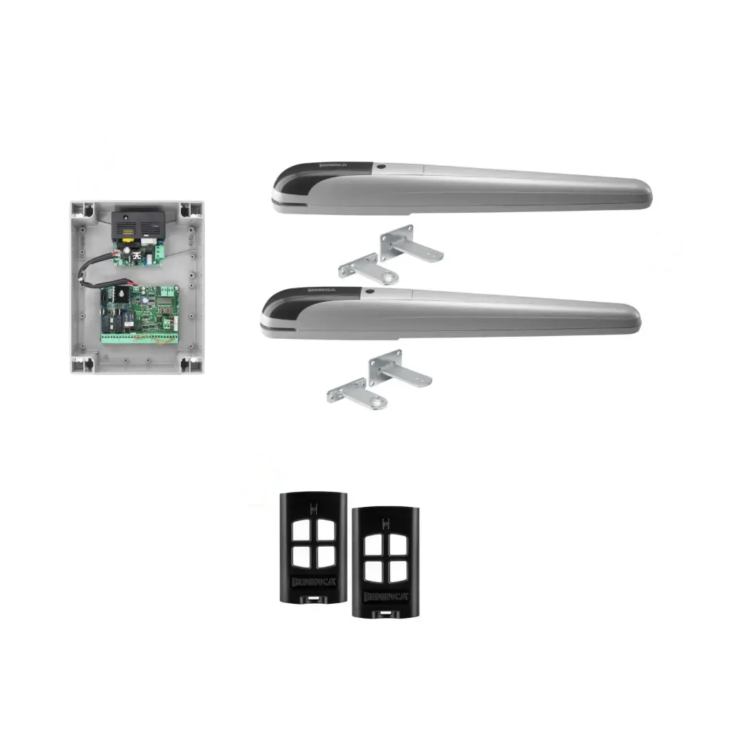 BOB 5 High Thrust Long Stroke ITALIAN Electric 24V Low Voltage Automatic Double Swing Driveway Gate Opener Kit ROBUST Heavy Duty Design BASE KIT
