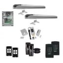 BOB 5 High Thrust Long Stroke ITALIAN Electric 24V Low Voltage Automatic Double Swing Driveway Gate Opener Kit ROBUST Heavy Duty Design with TWO Keypads Entry Exit